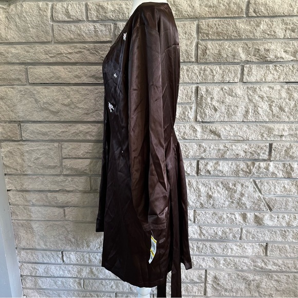 Morgan Taylor intimates women M two-piece robe nightgown chocolate NWT - Picture 11 of 14